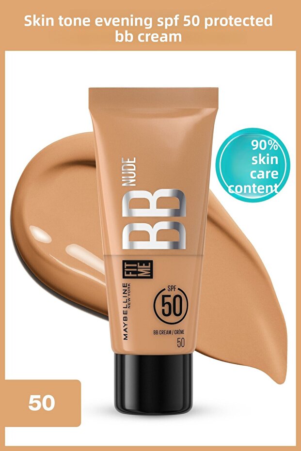 Fit Me Nude Skin Care Effect Moisturizer Spf50 Bb Cream - Neutral Medium Tone