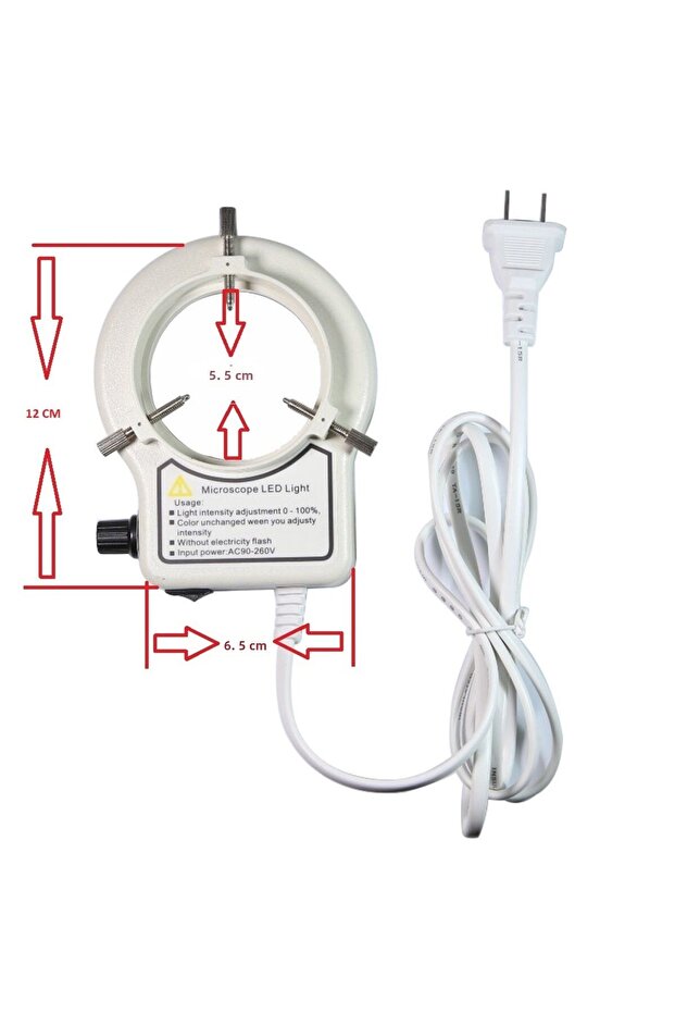 LED-56 مجهر ستيريو مضيء LED مصدر ضوء حلقة 12 فولت - 4.5 وات - 1