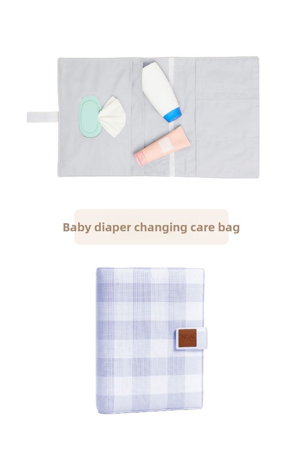 Baby Diaper Care Bag Mother Organizer Zippered Large Size Newborn Diaper Blue
