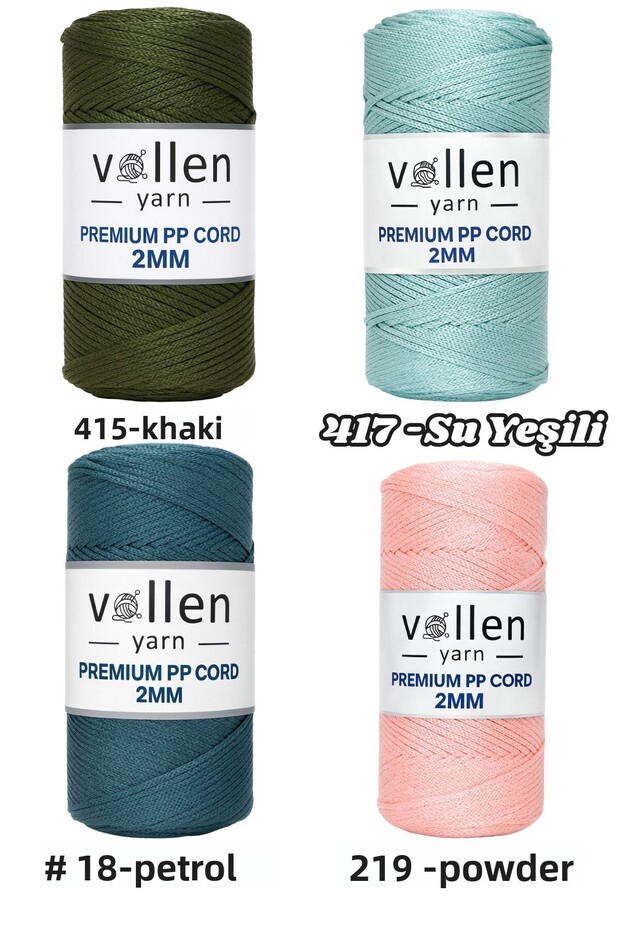 200gr/230m Premium Polyester Macrame Thread 2mm, Macrame Thread, Macrame, Supla, Bag Thread, Powder Pink - 4