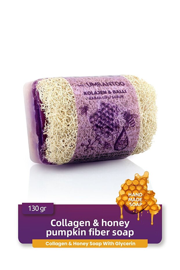 Collagen & Honey Pumpkin Fiber Natural Soap 130 Gr