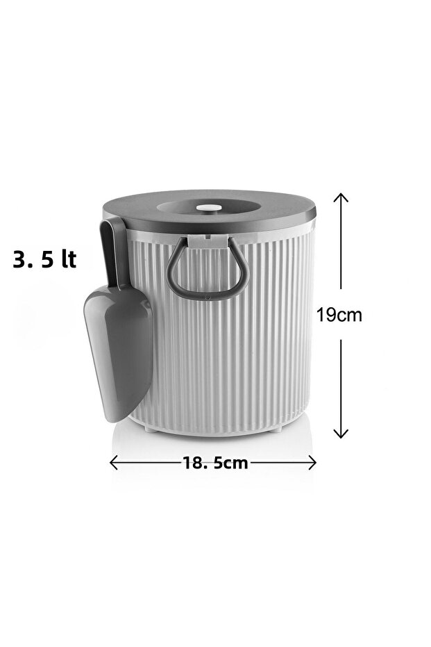 Powder and Tablet Detergent Storage Box Detergent Storage Container 3.5 Lt with Shovel Gift - 2