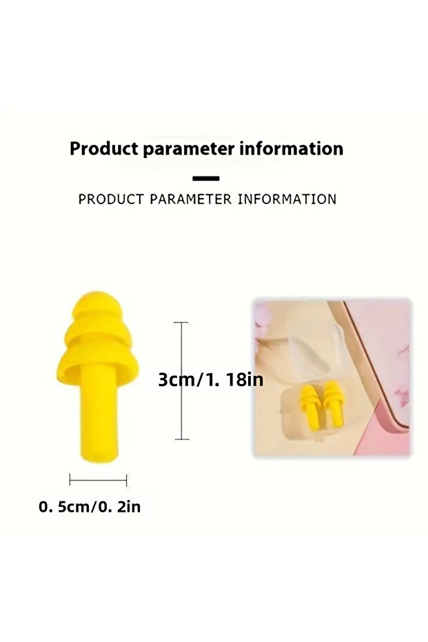 مجموعة حمام السباحة لسدادات الأذن والأنف - 2