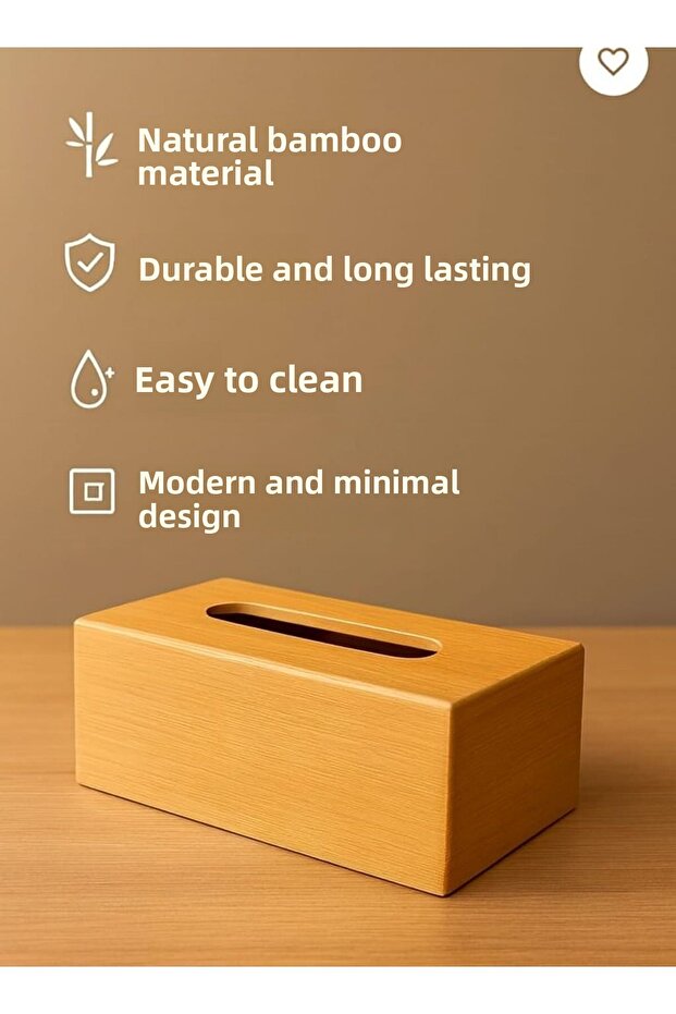 Durable, Long Lasting Natural Bamboo Napkin Holder