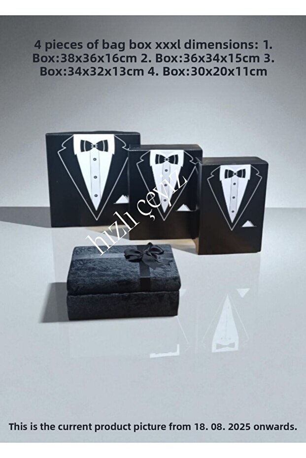 gift box kraft set of 6 fathers mothers valentine's day gift rectangular box baby