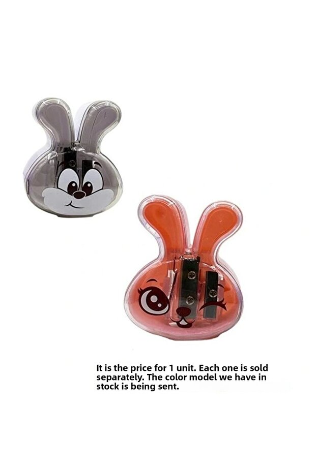 Mk-4055 Bunny Double Hole Pencil Sharpener with Compartment