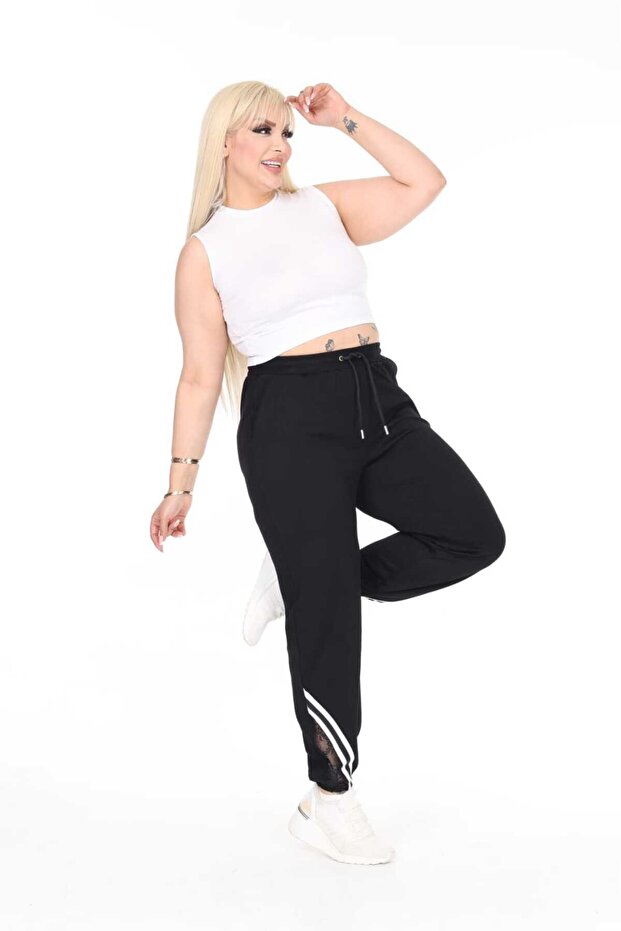 Women's Sweatpants with Lace Detail