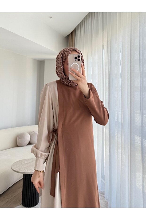 çift renkli elbise - 5