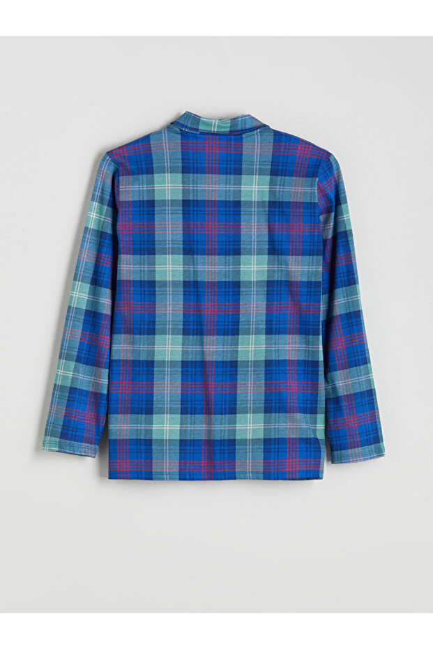 Gömlek Yaka Ekose Kadın Pijama - 5