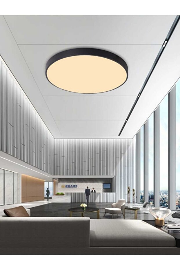 مصباح سقف دائري LED حديث 9679-600 – 34 واط، 60 سم، أبيض محايد 4000 كلفن، معلق أو مثبت على السطح