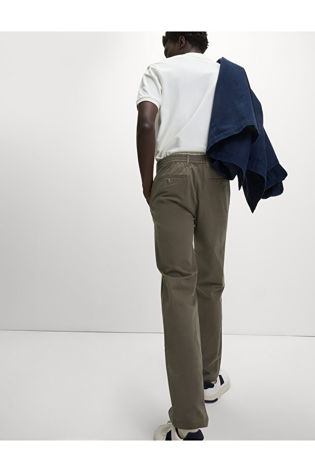Regular Fit Lastikli Bel Chino - 4