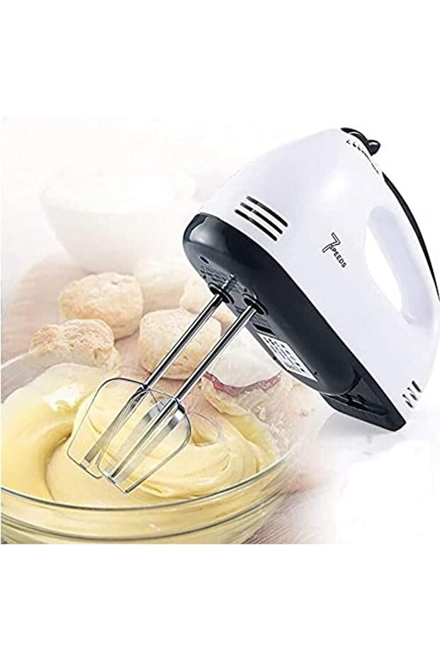 Hand Mixer Blender Easy Mix with 7 Speed Control and Detachable Stainless-Steel Beater and