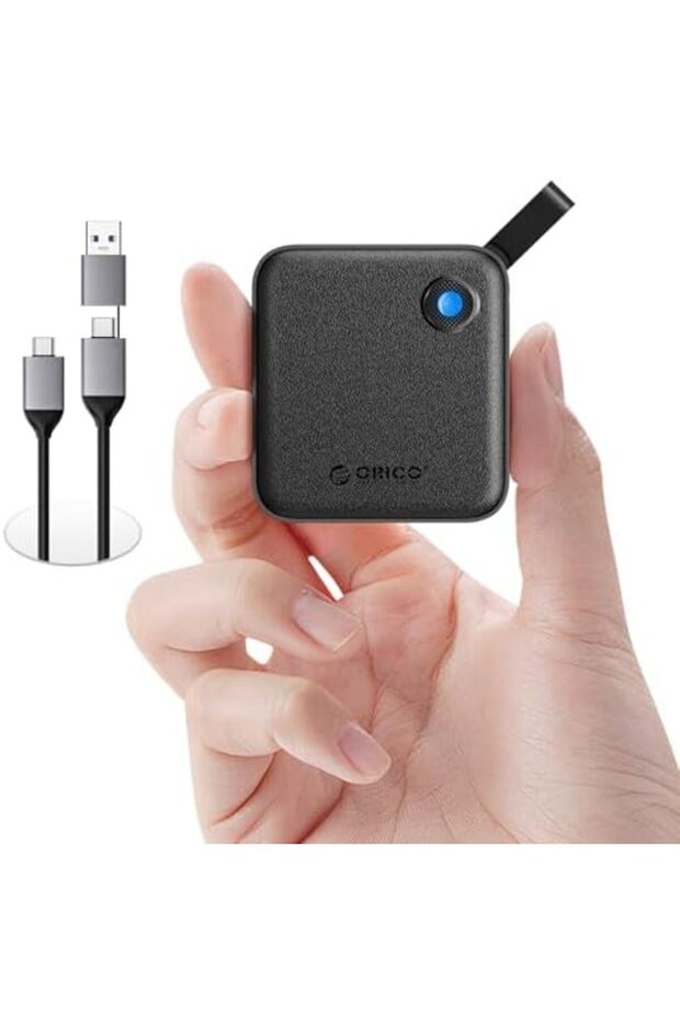 Portable SSD 1 TB with 2 in 1 USB C Cable, External Solid State Drives, Up to 460MB/s, Status - 2