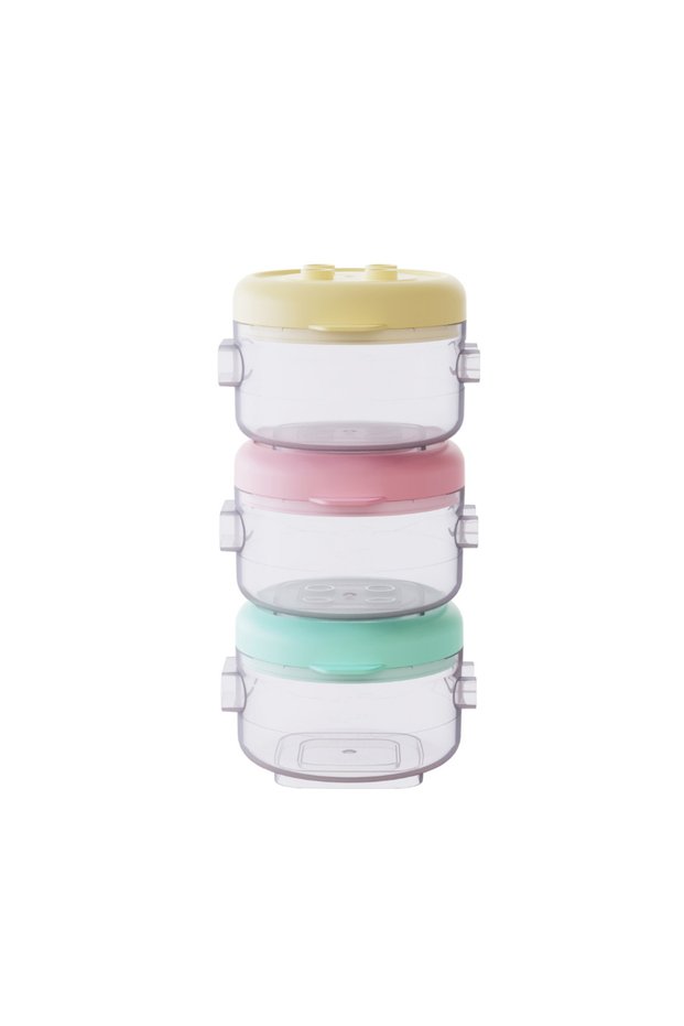Stackable Baby Formula Milk Storage Container Set, 120mL x3 Capacity, Food Grade PP (360mL)