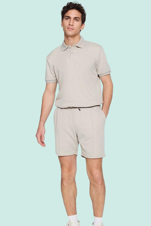 Men's Fashion Mid Length Wide Leg Textured Pique Shorts Casual Daily Summer Styles Weekend Special Occasions