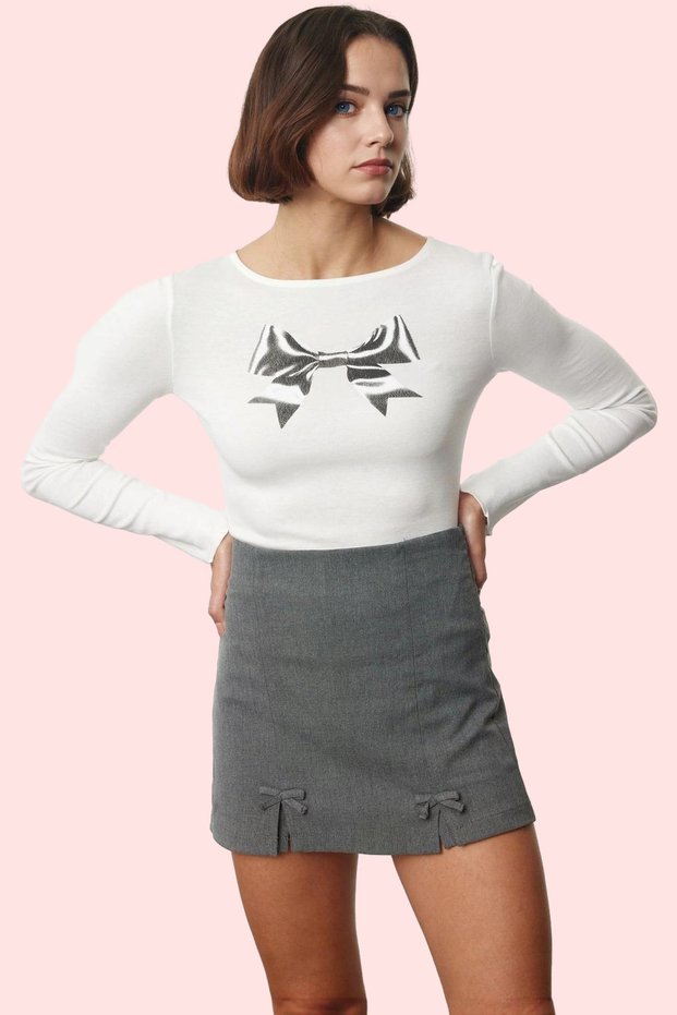 Women's Fashion Mini Shorts Skirt Bow Detail Woven Polyviscose Casual Weekend Summer Shorts