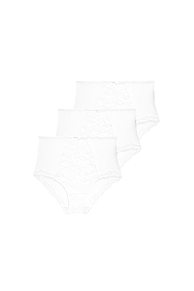 3’lü Dantelli Full Brief Külot - 3