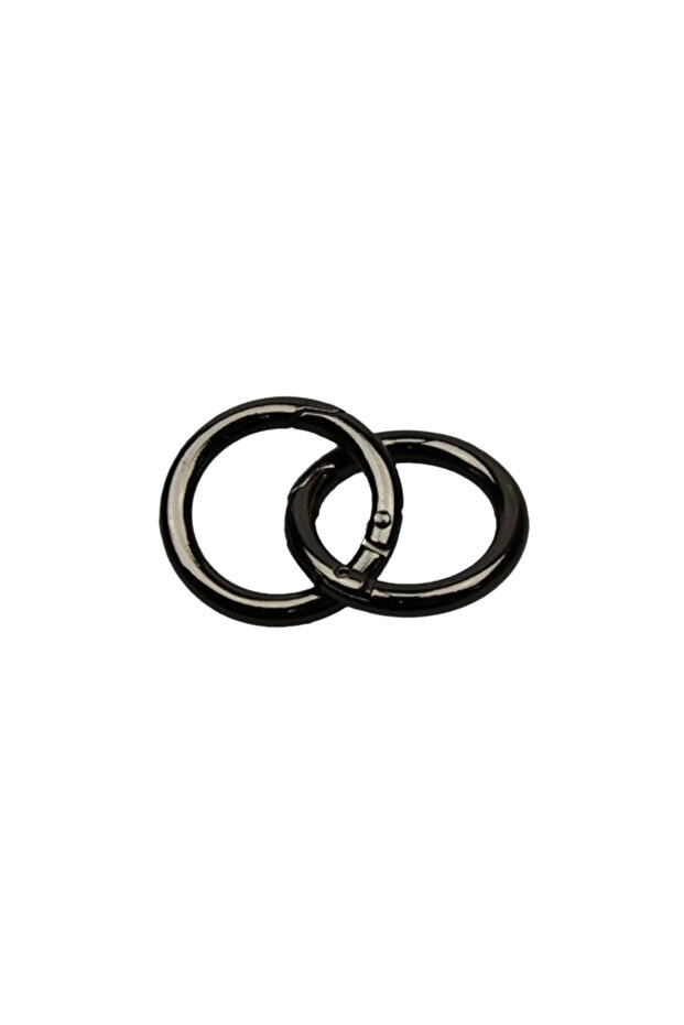 Spring Bag Ring Mechanism Ring 2.7 cm (10 Pieces) Black