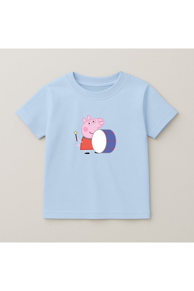 Pig Crew Neck 100% Cotton Printed Short Sleeve Children's and Teenage T-Shirt