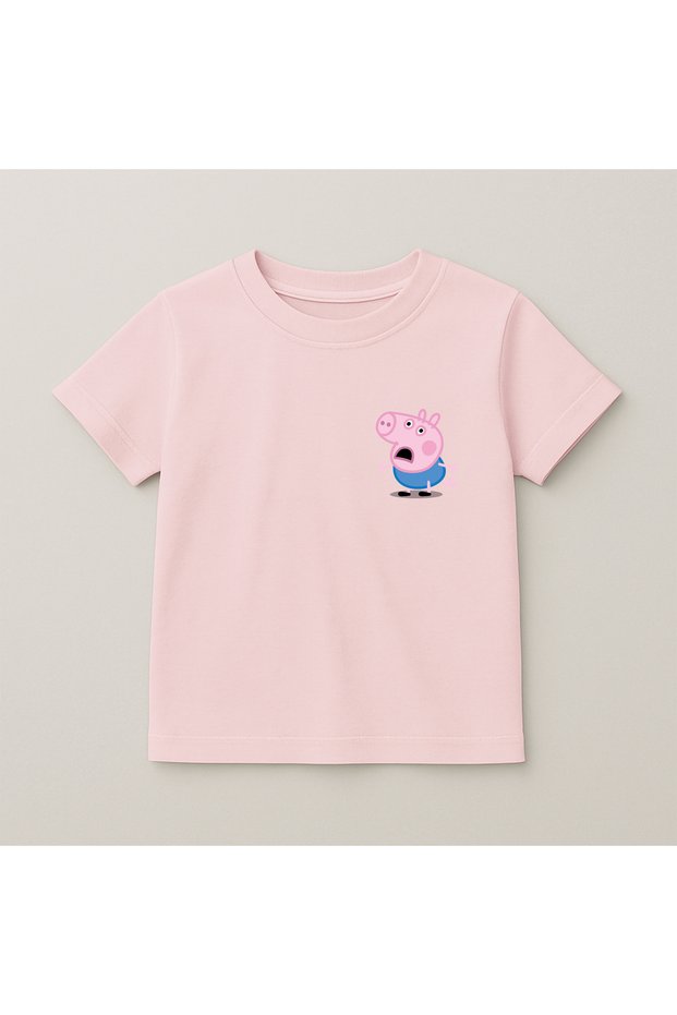 Pig Crew Neck 100% Cotton Printed Short Sleeve Children's and Teenage T-Shirt