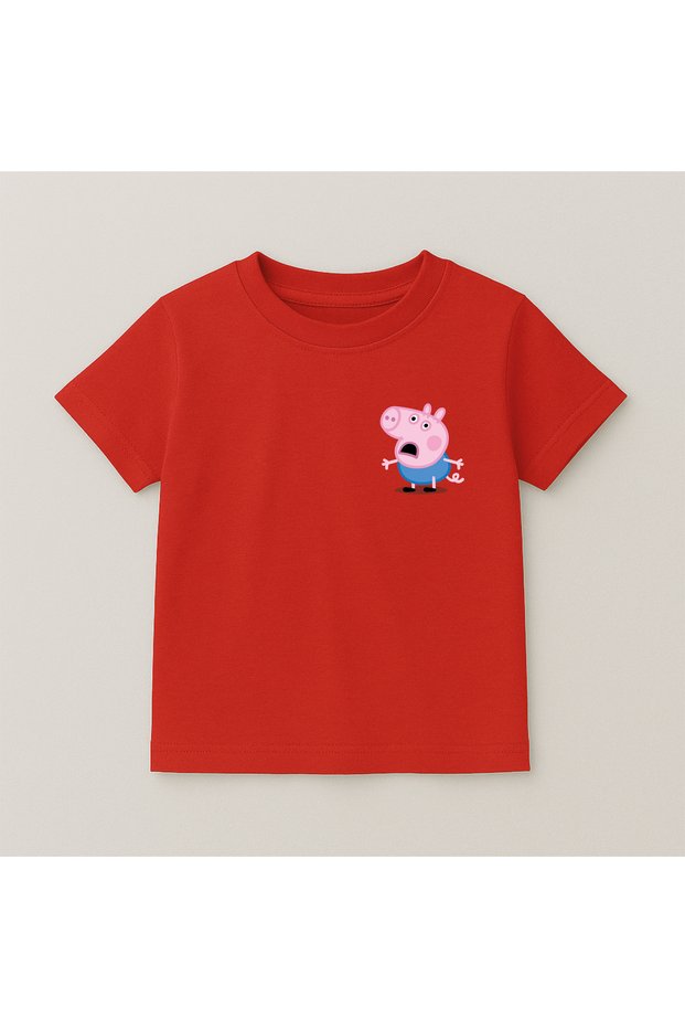 Pig Crew Neck 100% Cotton Printed Short Sleeve Children's and Teenage T-Shirt