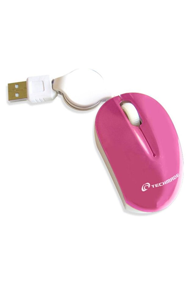 Mouse Wireless Mini, pink, compact, ergonomic - 3