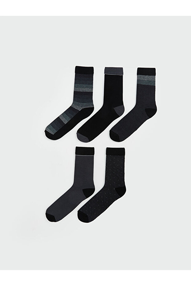 Sparkling Selections from Shining Store |   Patterned Men's Socks, Pack of 5 - 1