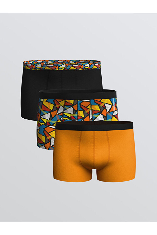 Create Your Style from Uzg Store |   Standard Pattern Cotton Flexible Men's Boxer 3-Piece - 1