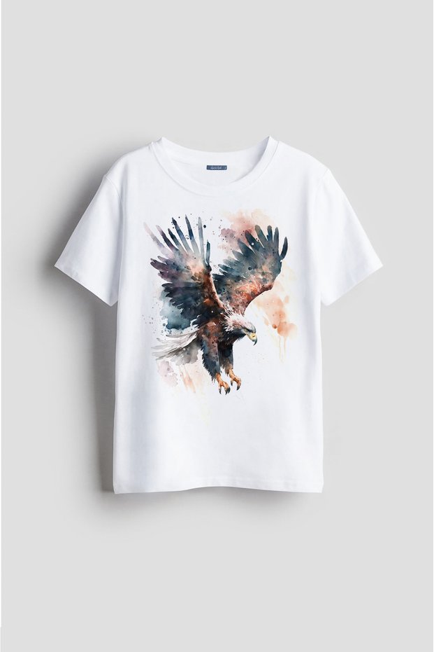 Eagle Eagle Printed Oil Painting Special Design Unisex Children's T-Shirt