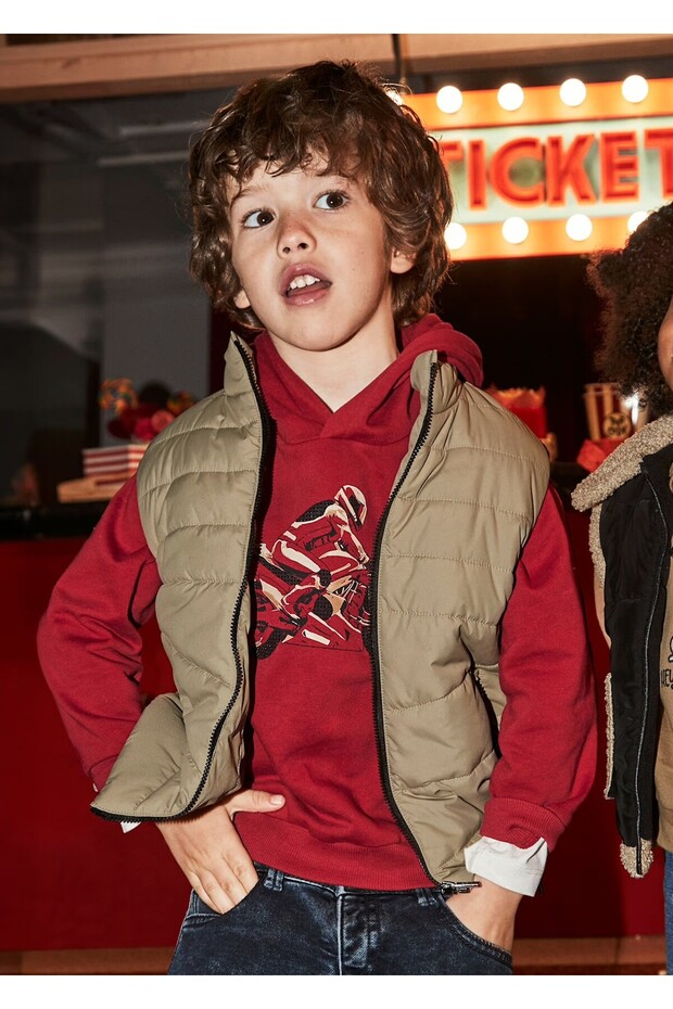 Boy's Stand Collar Vest