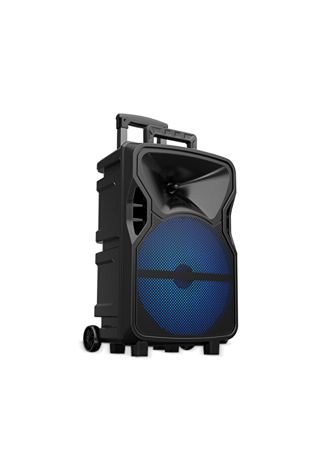 مكبر صوت Sing-E محمول مقاس 12 بوصة مع عجلات، بلوتوث، USB، LED - 1