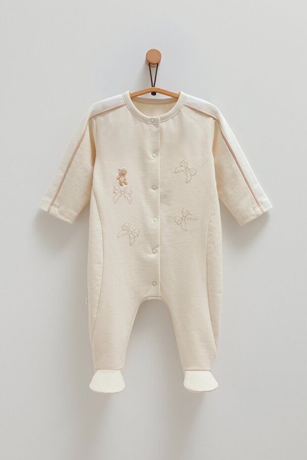 Chic Girl's Clip-On Jumpsuit - Stone