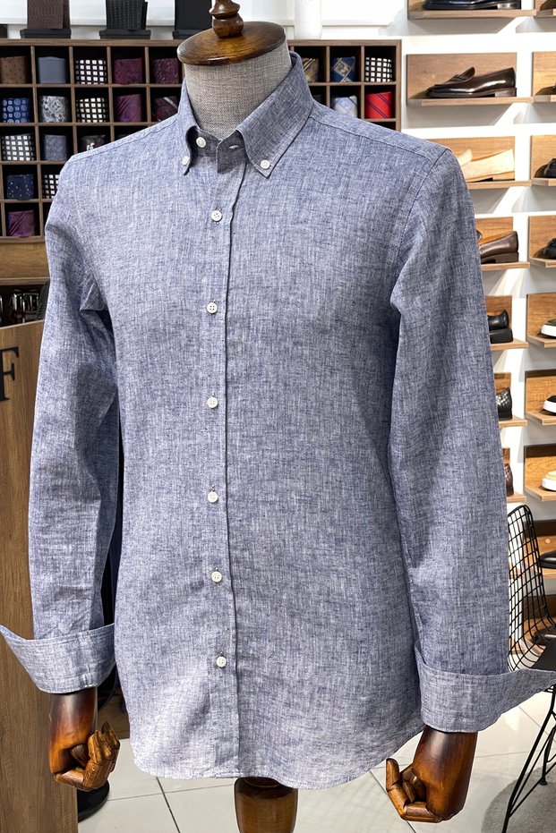 Slim Fit High Quality Button Collar Cotton Shirt