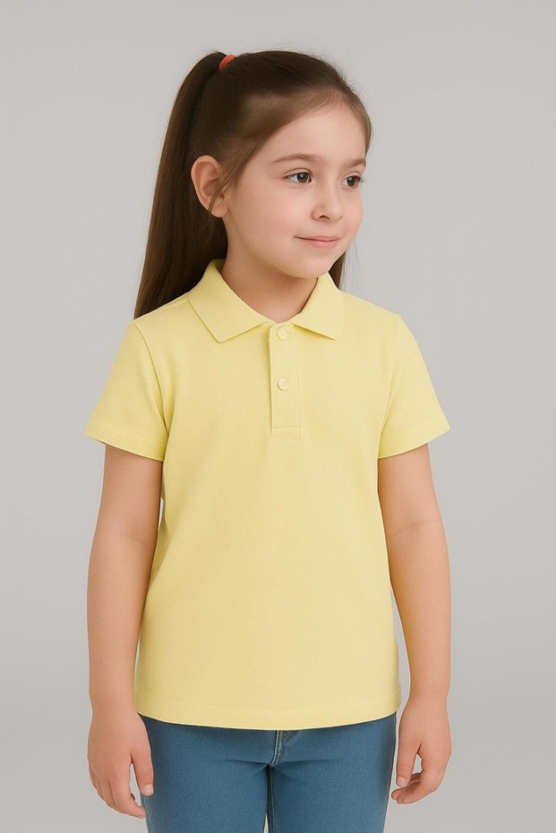 Unisex Children's Polo Neck Short Sleeve School T-Shirt