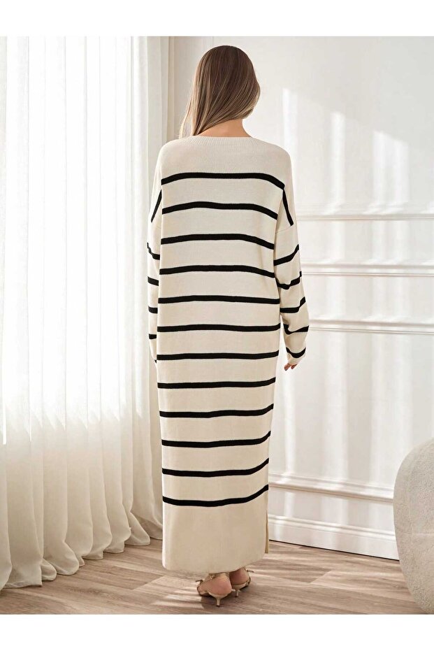 Rochie oversize cu dungi - 4