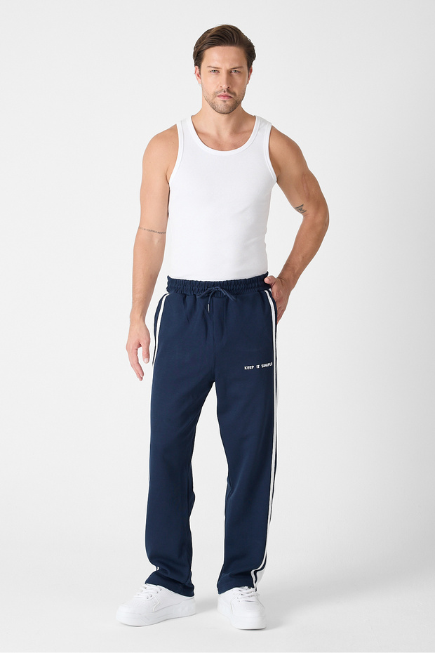 ERKEK OVERSİZE BEL LASTİKLİ BAGGY EŞOFMAN ALTI - 3