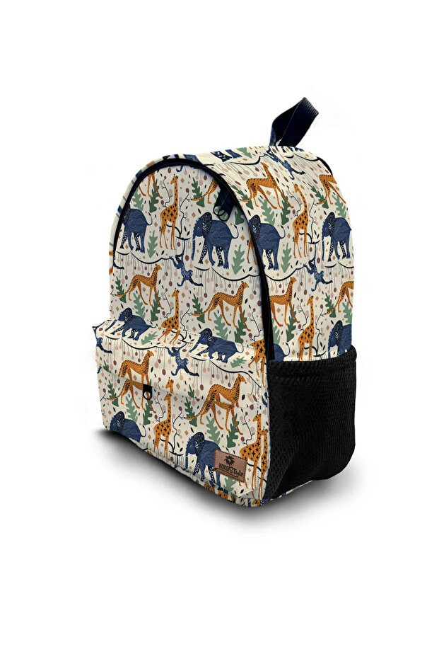 حقيبة مدرسية بنمط الغابة المتحركة - 1