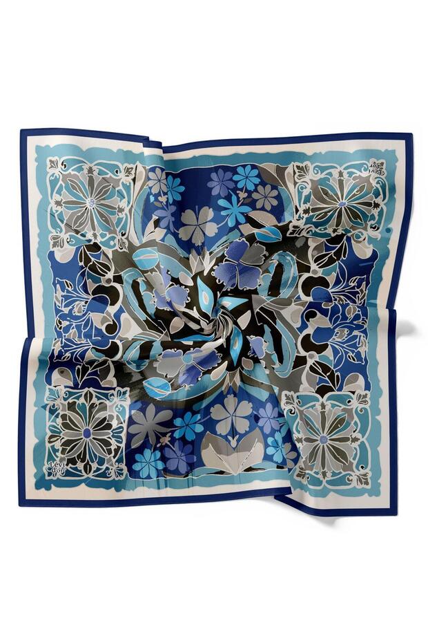 وشاح كريستال لامع بنمط أوراق الشجر - 1