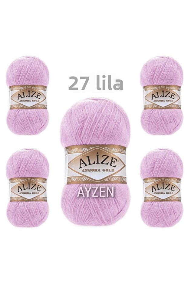 خيوط الحياكة اليدوية الذهبية من Ayzen Home Angora، 5 عبوات