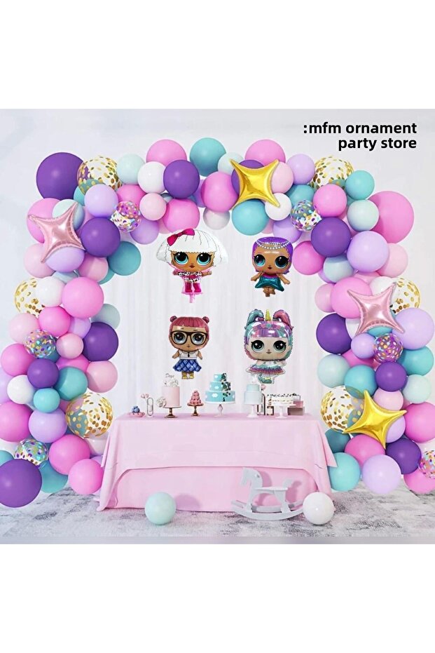 Lol doll foil chain balloon set