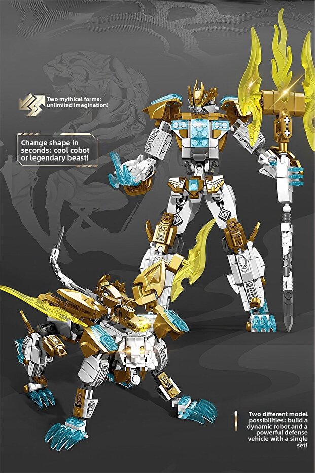 مجموعة مكعبات بناء شخصية النمر الأبيض كوماندو - 3