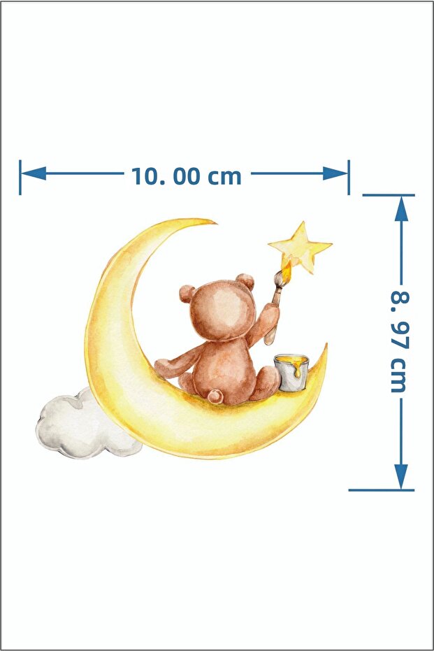 ملصق على شكل نجمة تيدي بير المقبس - 2