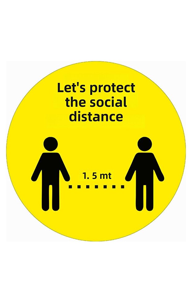 Social Distance Floor - Wall - Glass Sticker 01