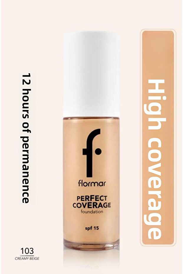 Perfect Coverage Intensive Concealing Water Based Foundation (YELLOW BOTTON) -103 Creamy Beige -8682536058186