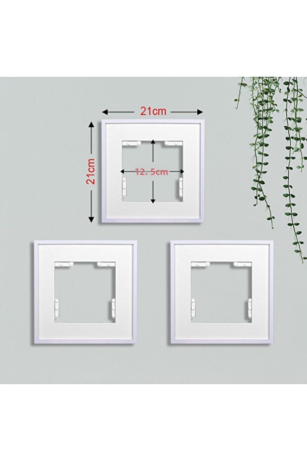 Square Frame Paste Disconnect Plug - White 3 Pack - 4