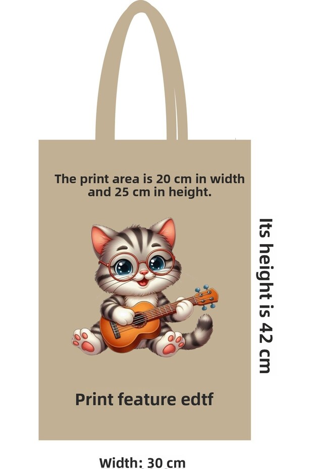 46 Thread Dtf Printed Cloth Bag with Handle