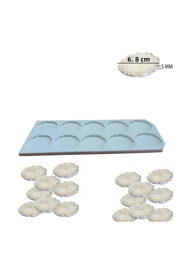 Epoxy Silicone Mold Serrated Edge Magnet Mold (6.8 cm 10 Lu)