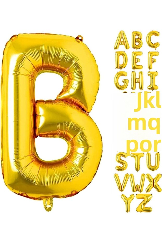 1 Piece 16 Inch 36 cm B Letter Gold Foil Balloon