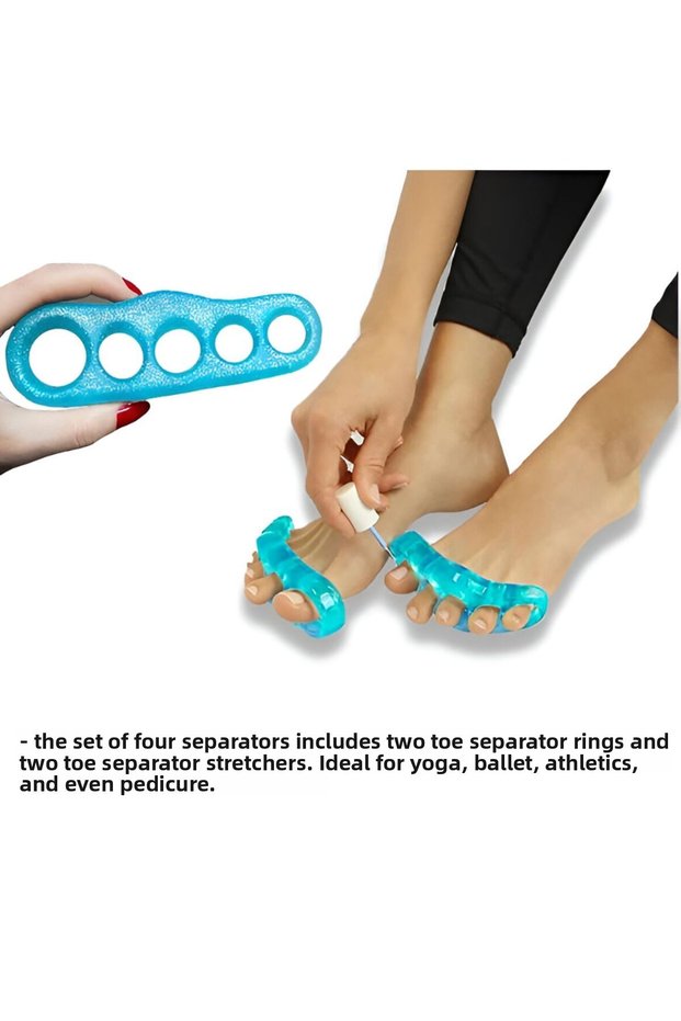 Silicone Pedicure Apparatus 5 Finger Separators for Applying Nail Polish