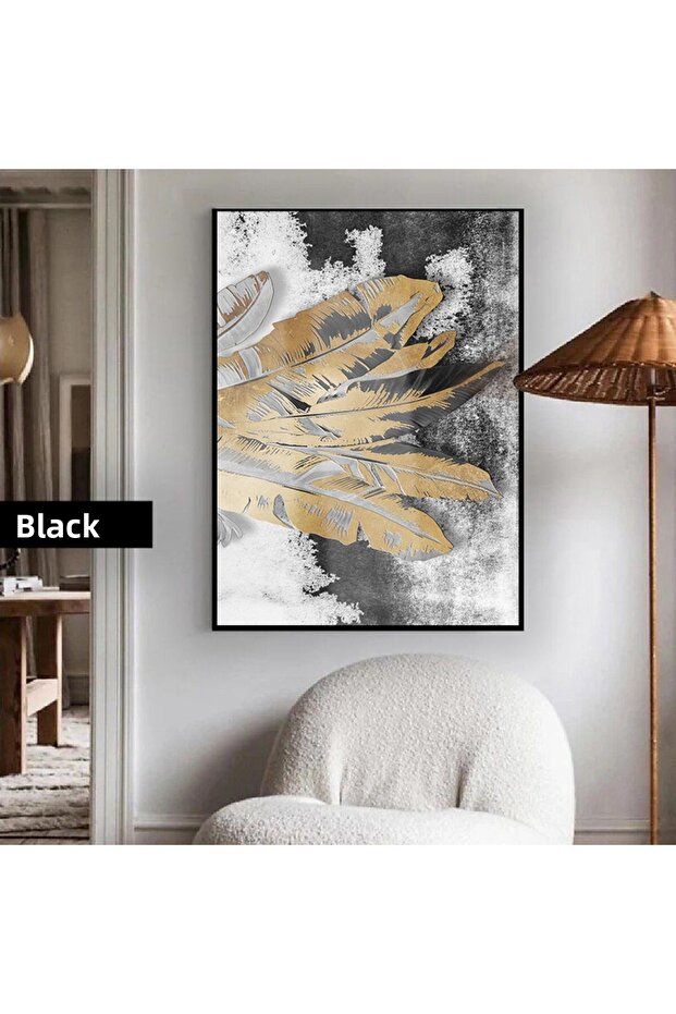 Amazing | Feather Pattern Gray Bronze Elegant Model | Framed Tempered Glass Table Single Vertical